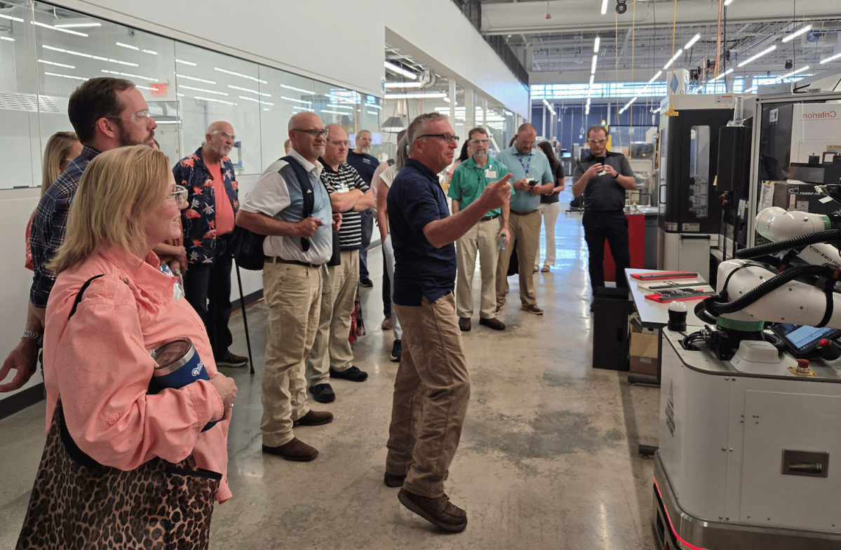 Image of Rural CS participants at Georgia Tech's Advanced Manufacturing Pilot Facility.
